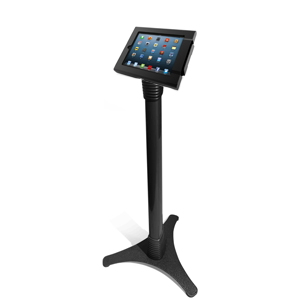 Adjustable Floor Stand w/ Secure Enclosure  for iPad Mini 1/2/3
